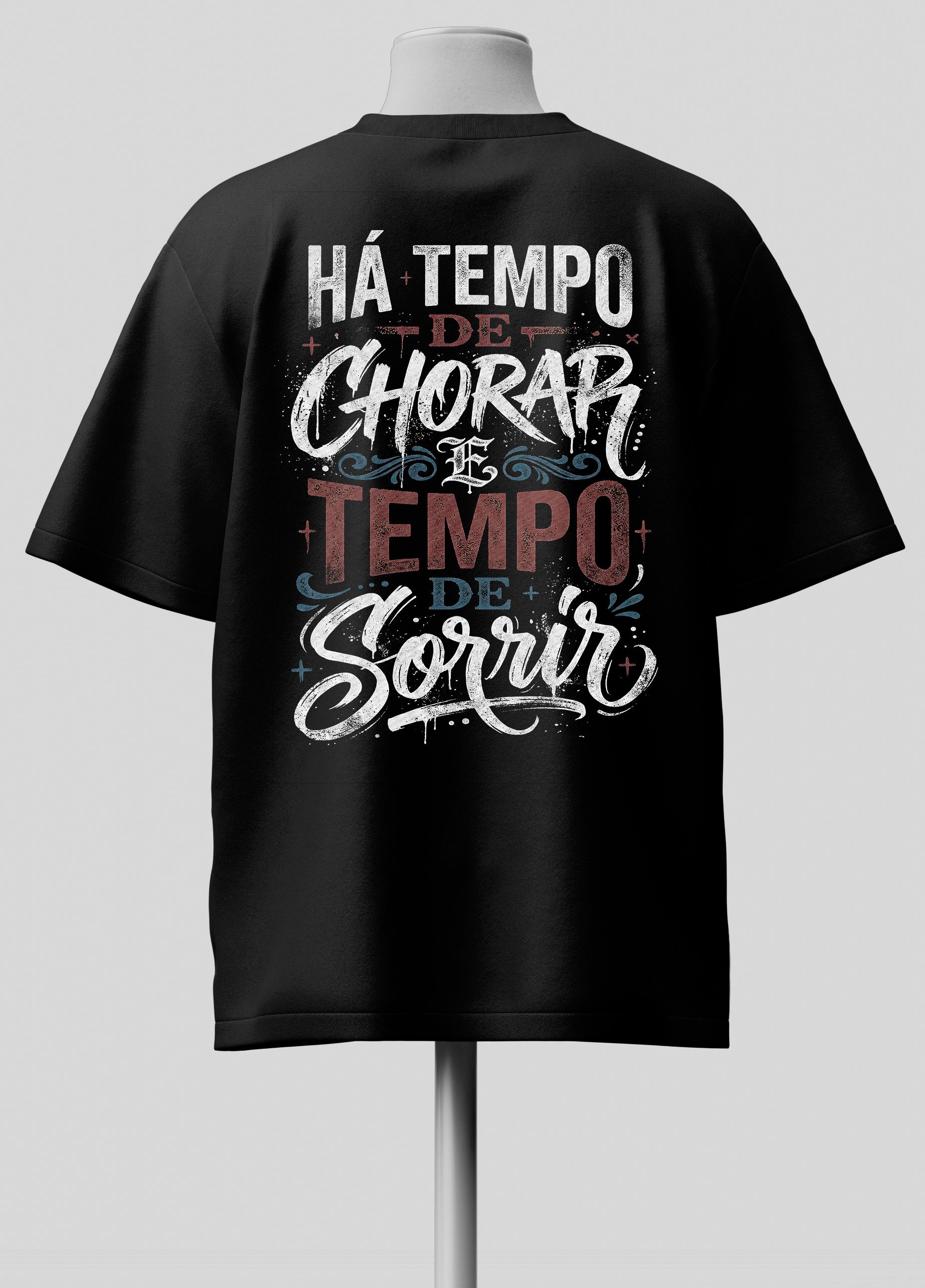 Há Tempo de Sorrir - Oversized Preta Premium