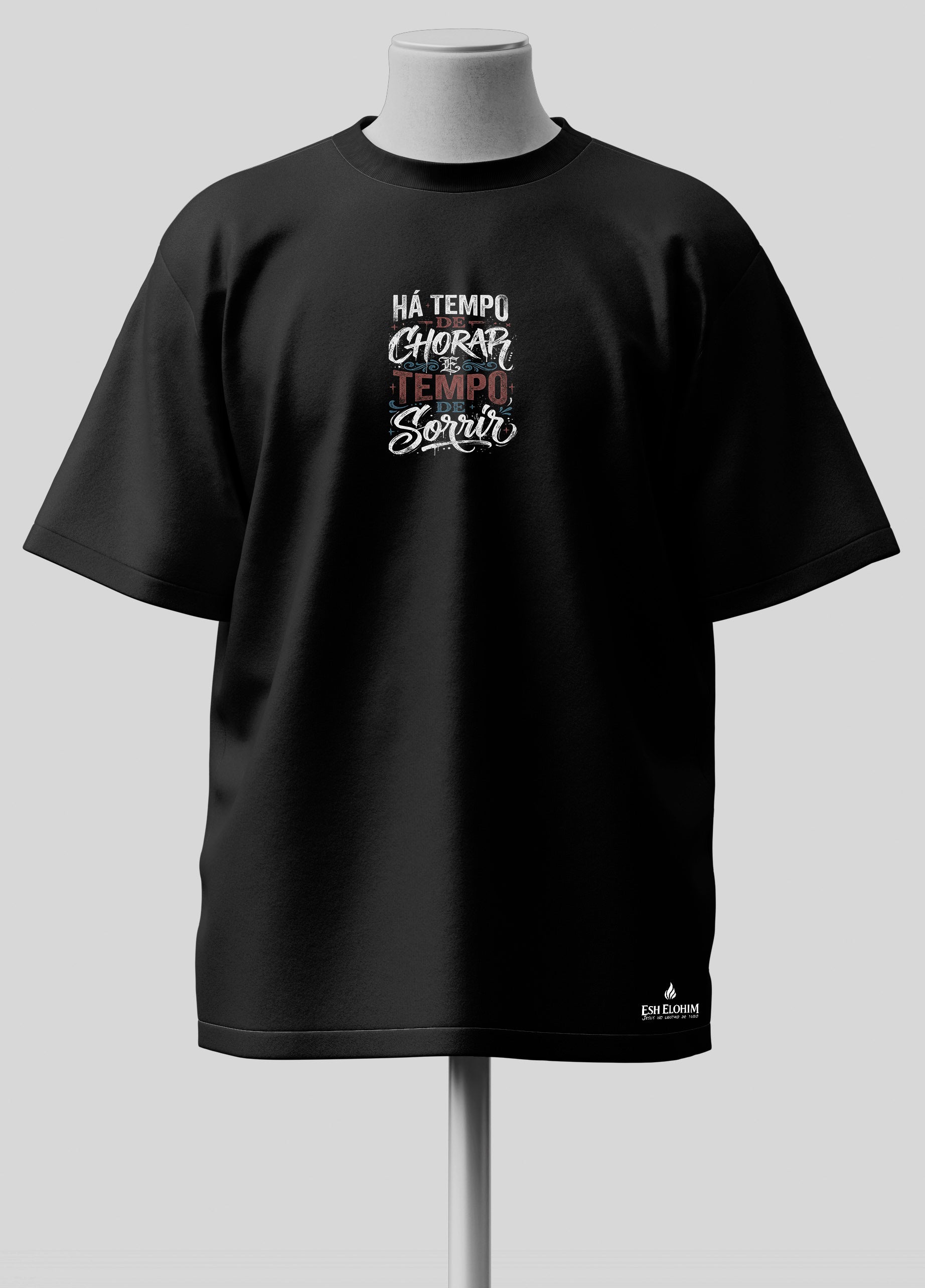 Há Tempo de Sorrir - Oversized Preta Premium