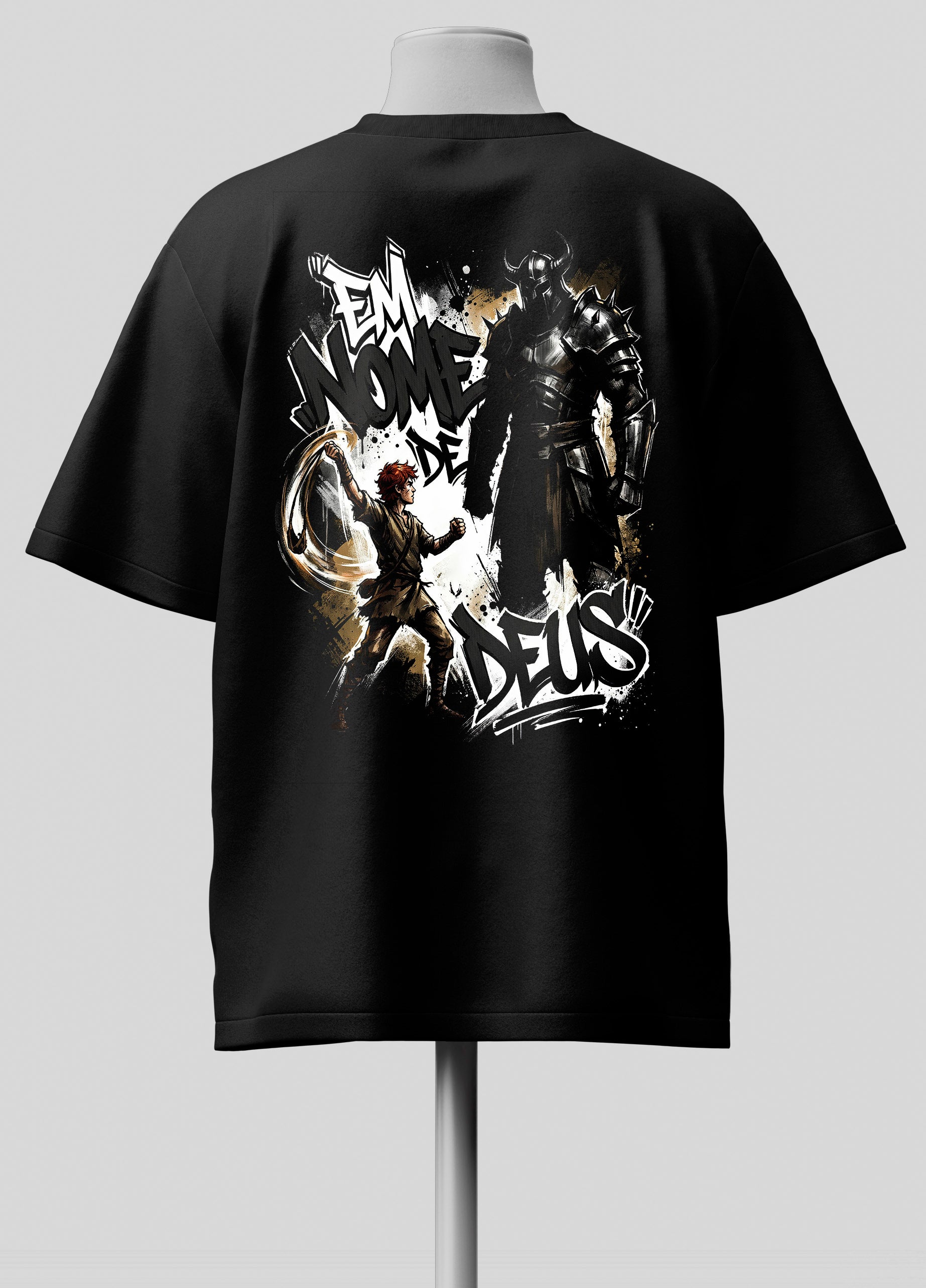 Em nome de Deus - 1 Samuel 17 - Oversized Preta Premium