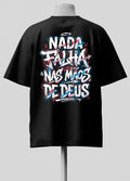 Nada Falha nas Mãos de Deus - Oversized Preta Premium
