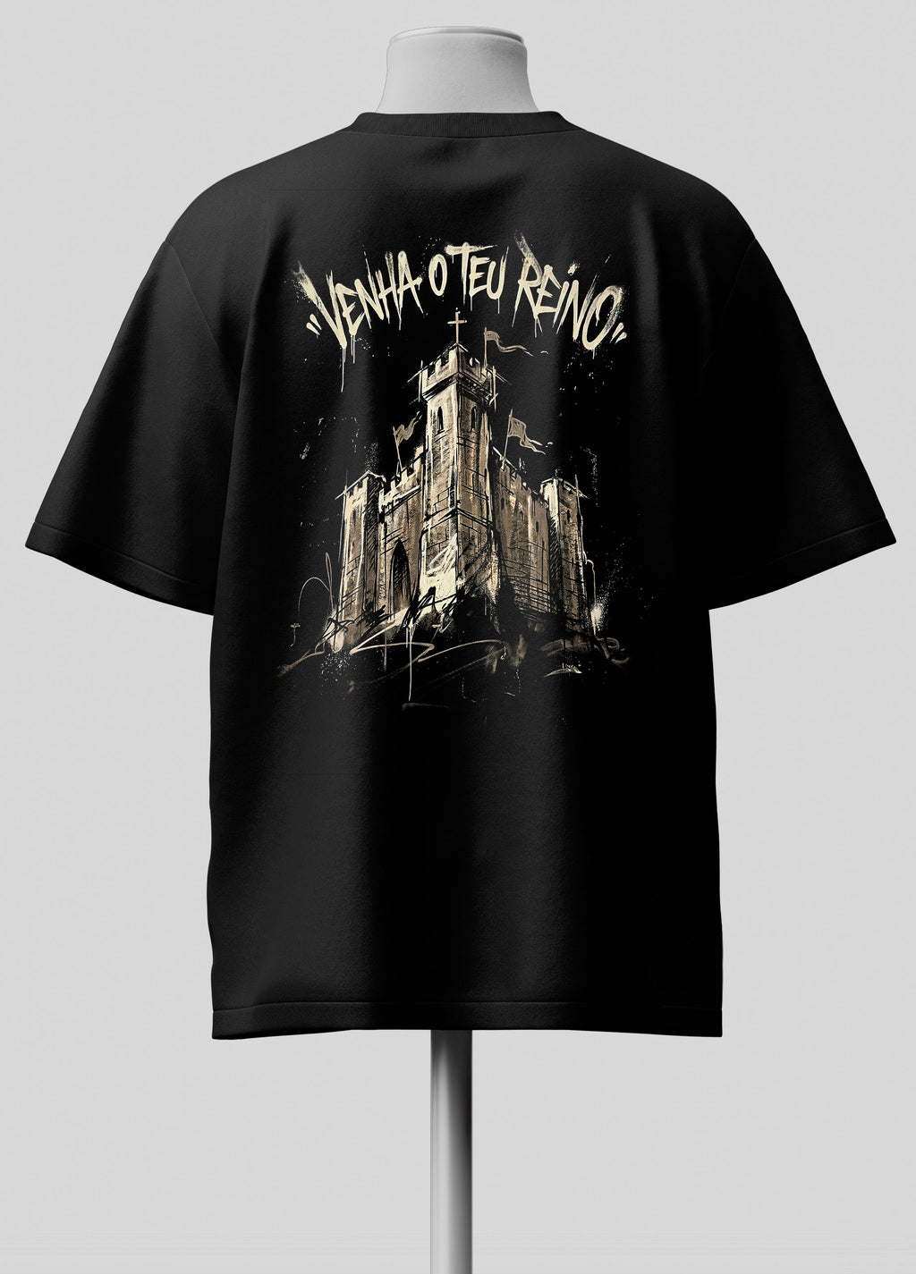 Venha o teu Reino - Mateus 6.10 - Oversized Preta Premium