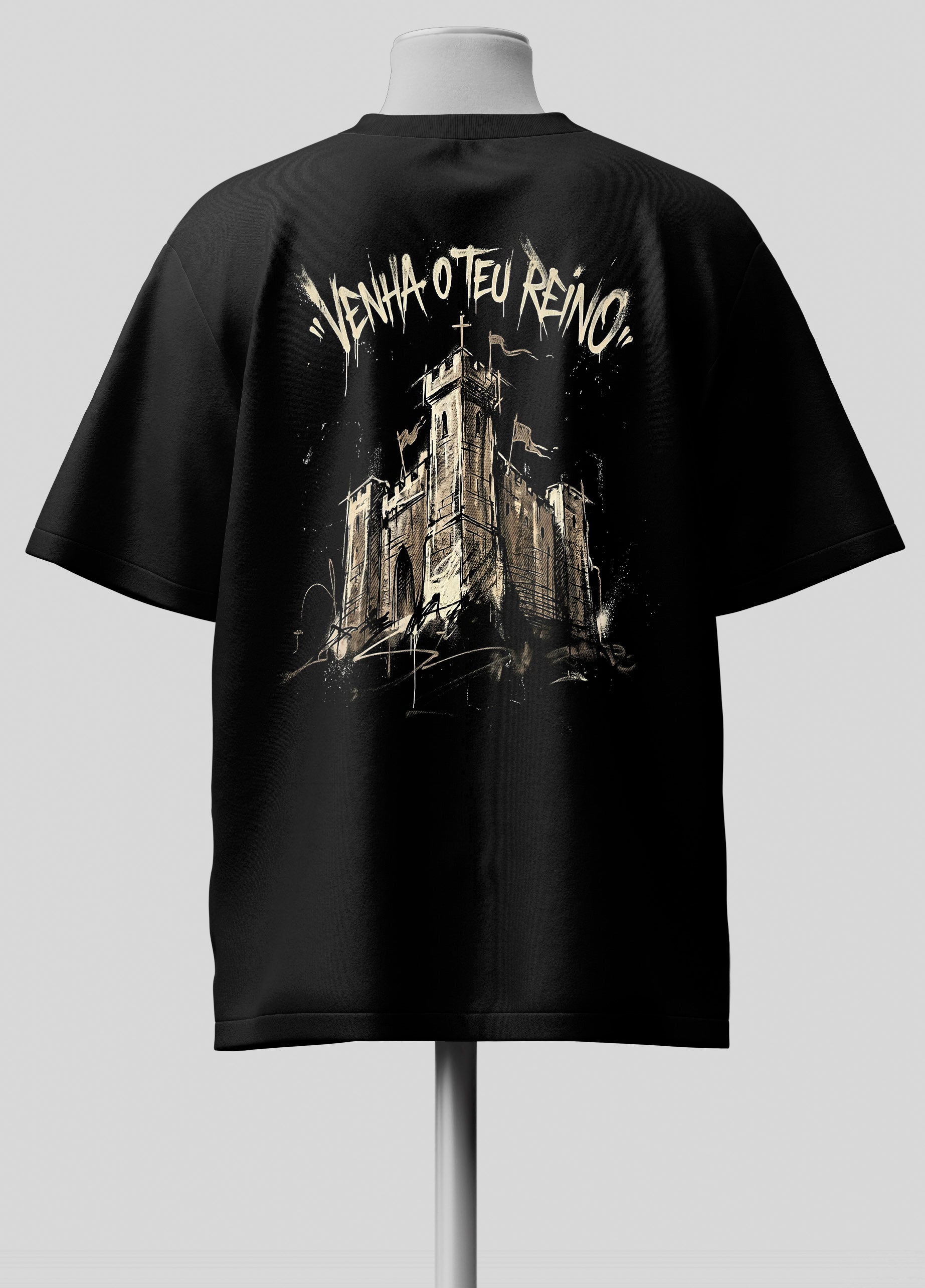 Venha o teu Reino - Mateus 6.10 - Oversized Preta Premium