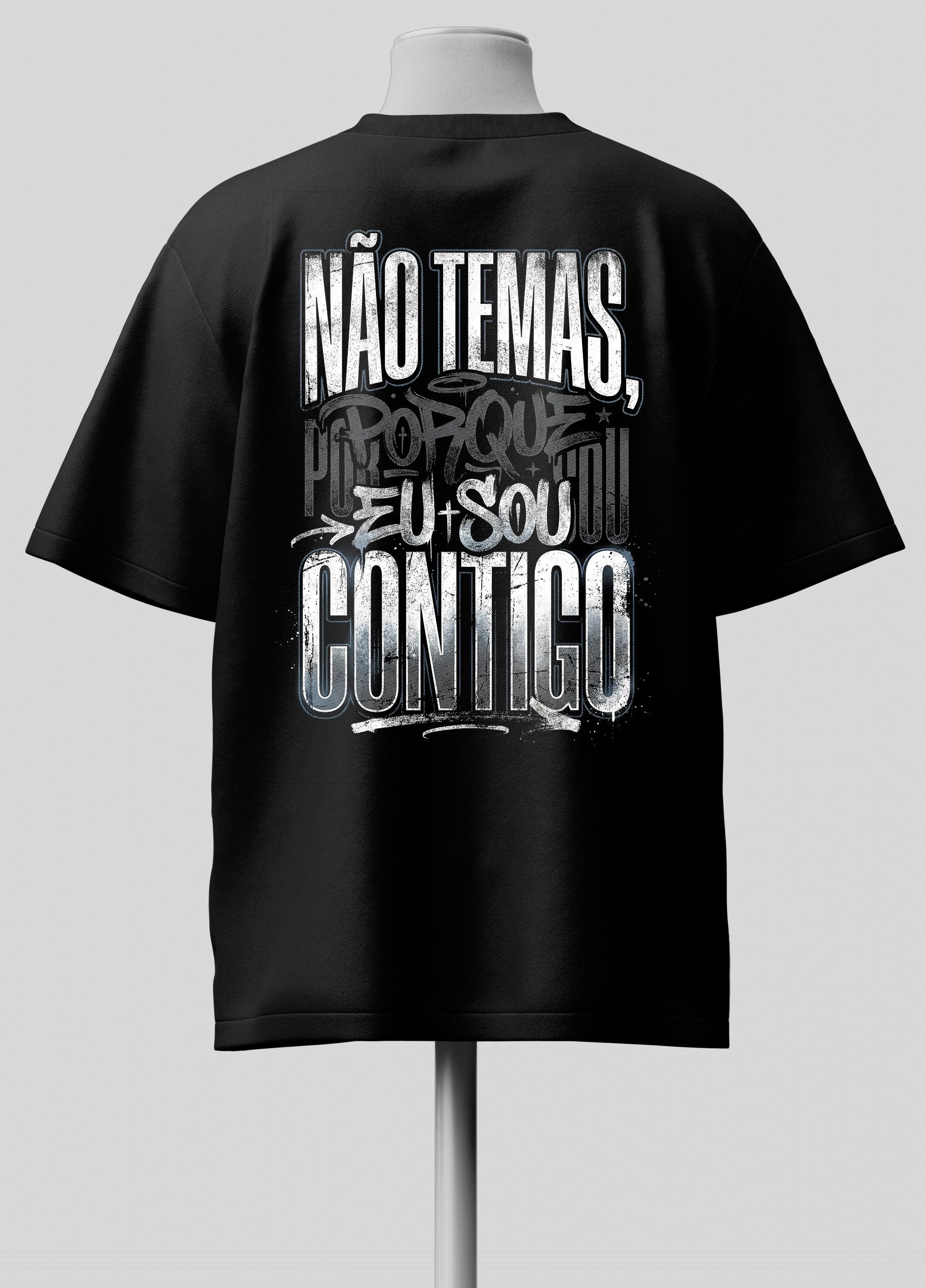 Não Temas - Oversized Preta Premium