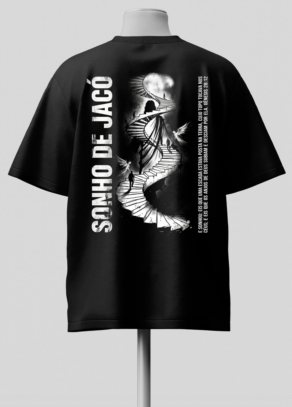 Sonho de Jacó - Genesis 28.12 - Oversized Preta Premium (Cópia)