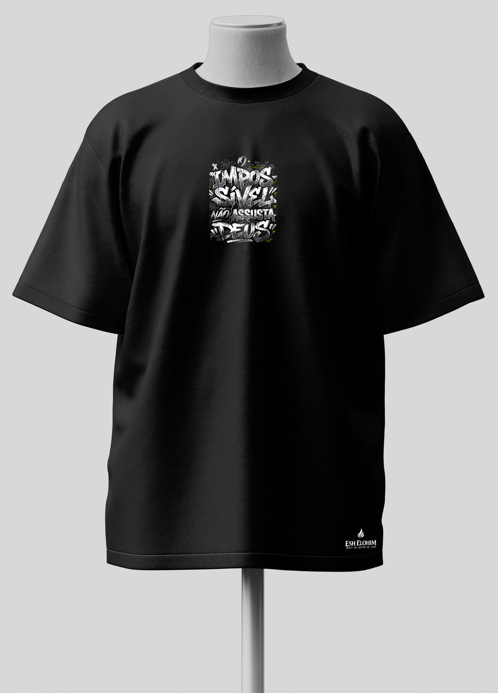 O Impossível não Assusta a Deus - Oversized Preta Premium