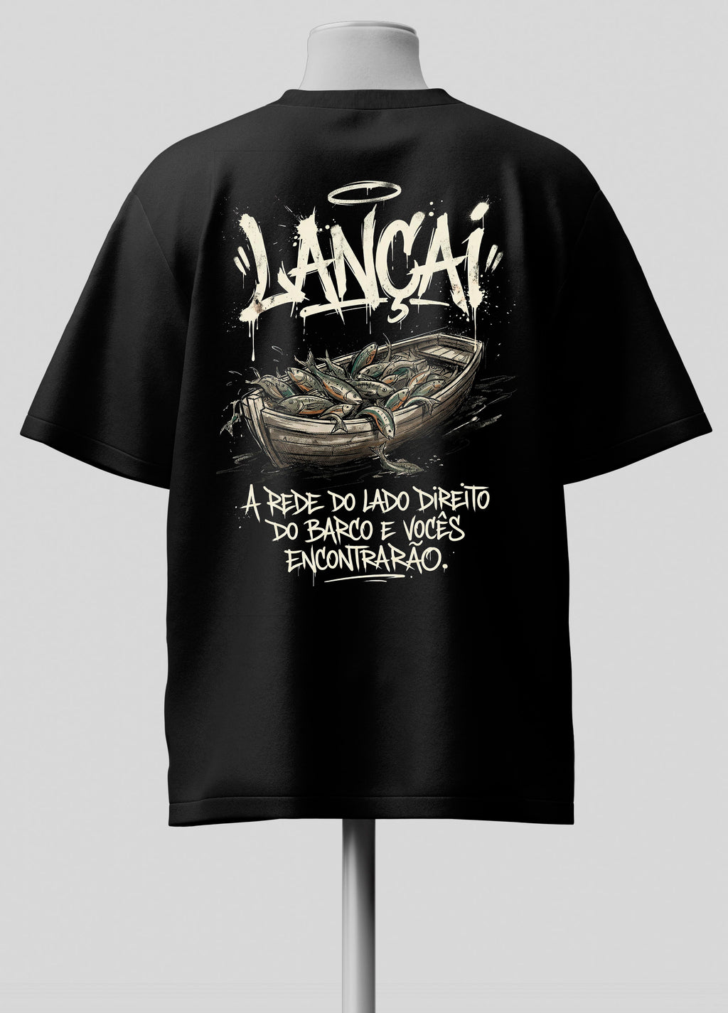 Lançai a Rede - Lucas 5 - Oversized Preta Premium (Cópia)