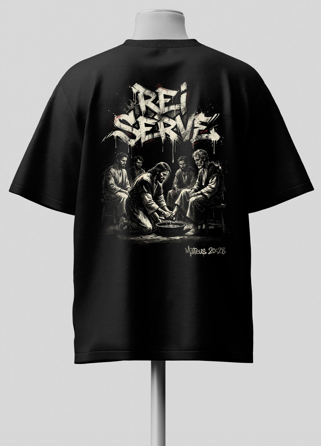Servir - Mateus 20.28 - Oversized Preta Premium