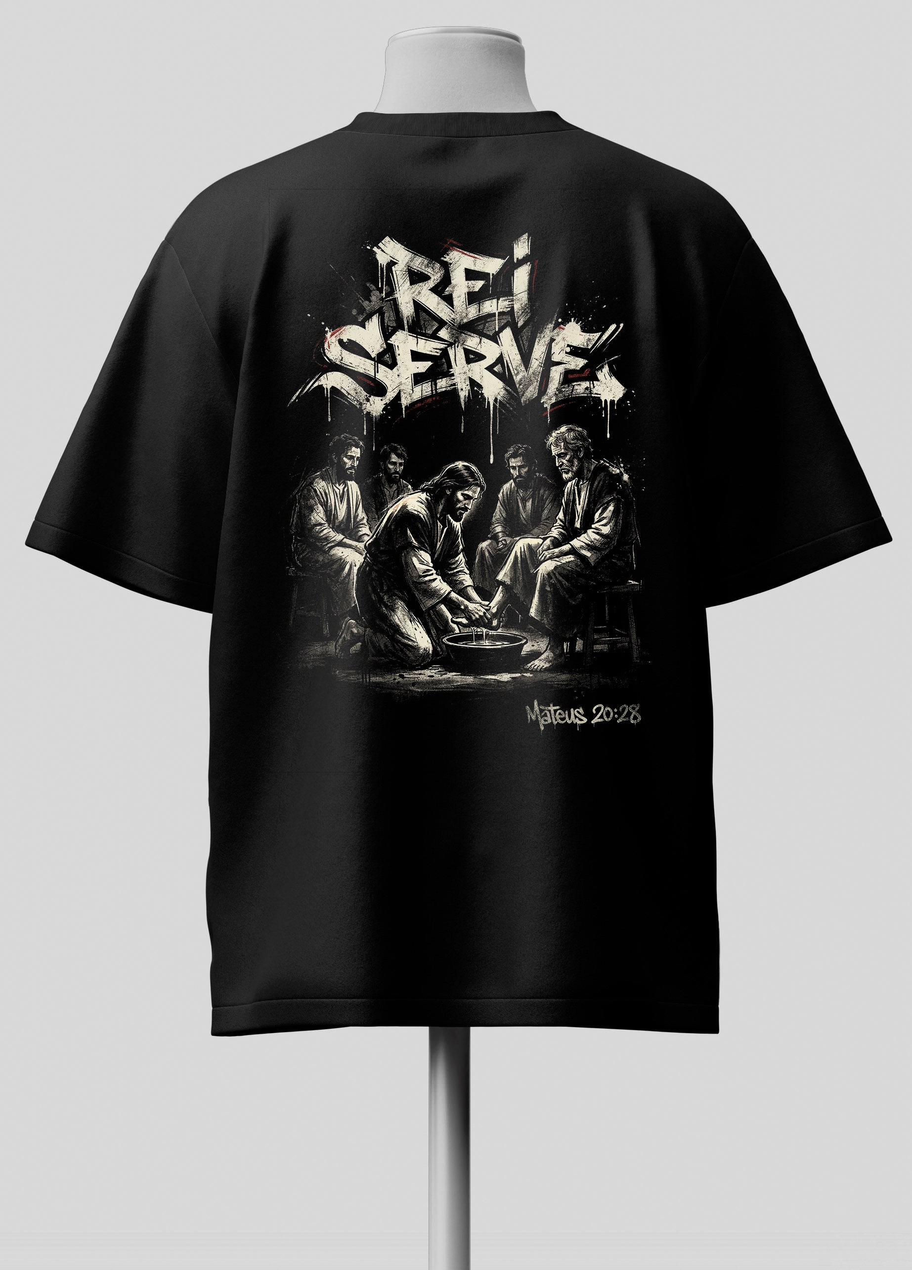 Servir - Mateus 20.28 - Oversized Preta Premium