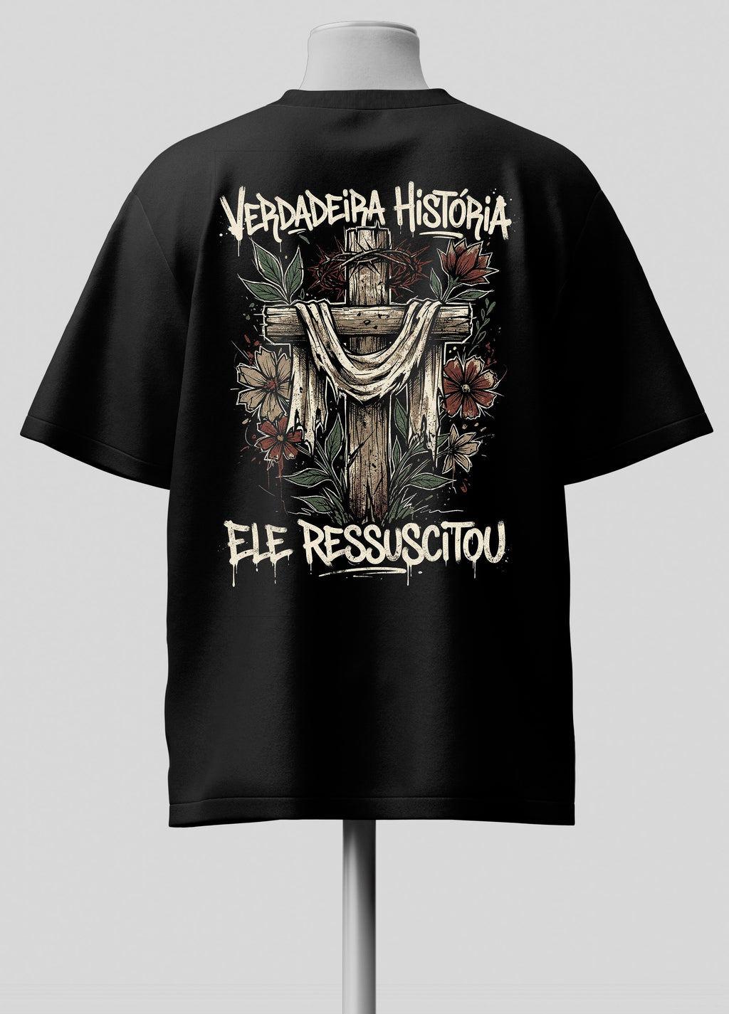 Ressuscitou - Lucas 24.5 - Oversized Preta Premium