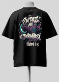 Em Paz Me Deitarei e Acordarei - Oversized Preta Premium