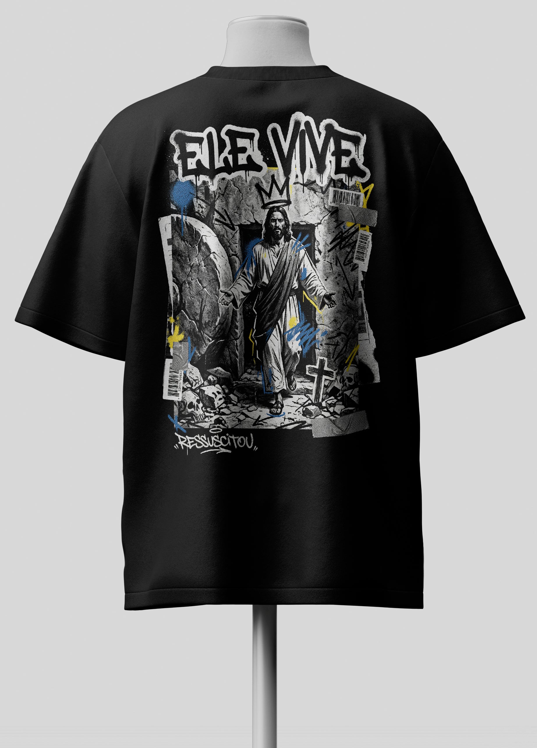 Mateus 28.6 - Ele Vive - Oversized Preta Premium