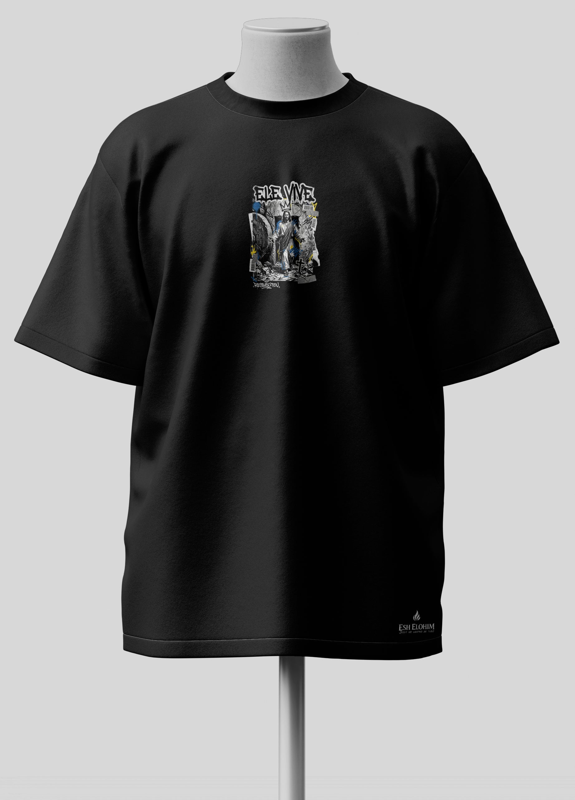 Mateus 28.6 - Ele Vive - Oversized Preta Premium