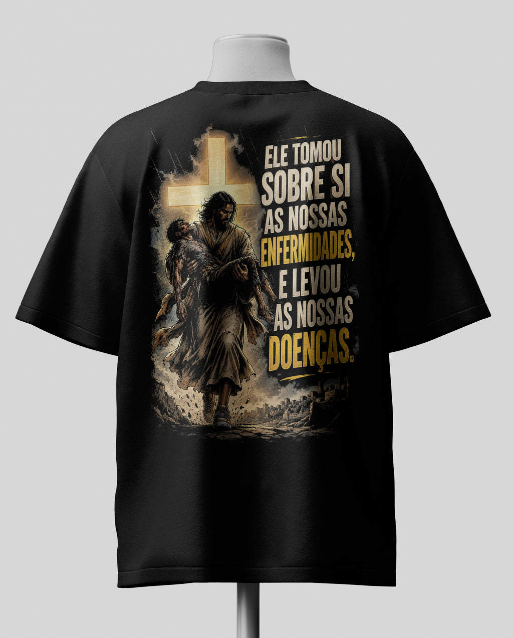Ele tomou sobre Si - Oversized Preta Premium
