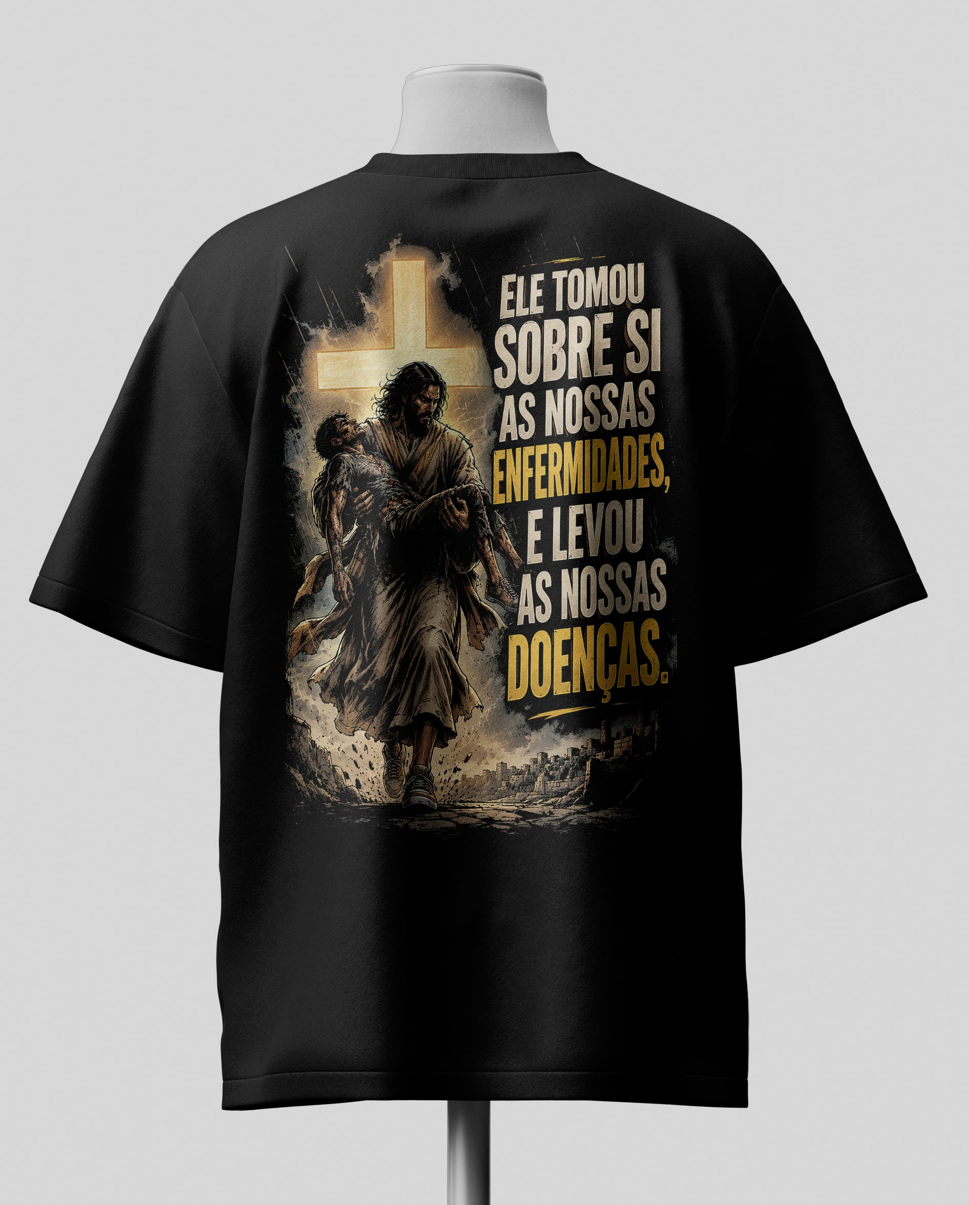 Ele tomou sobre Si - Oversized Preta Premium