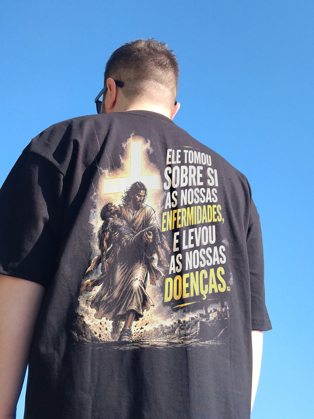 Ele tomou sobre Si - Oversized Preta Premium
