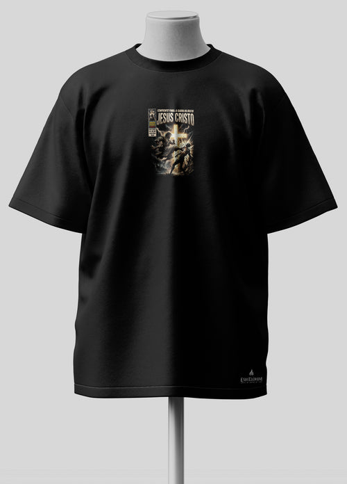 A queda da besta - Apocalipse 19.20 - Oversized Preta Premium
