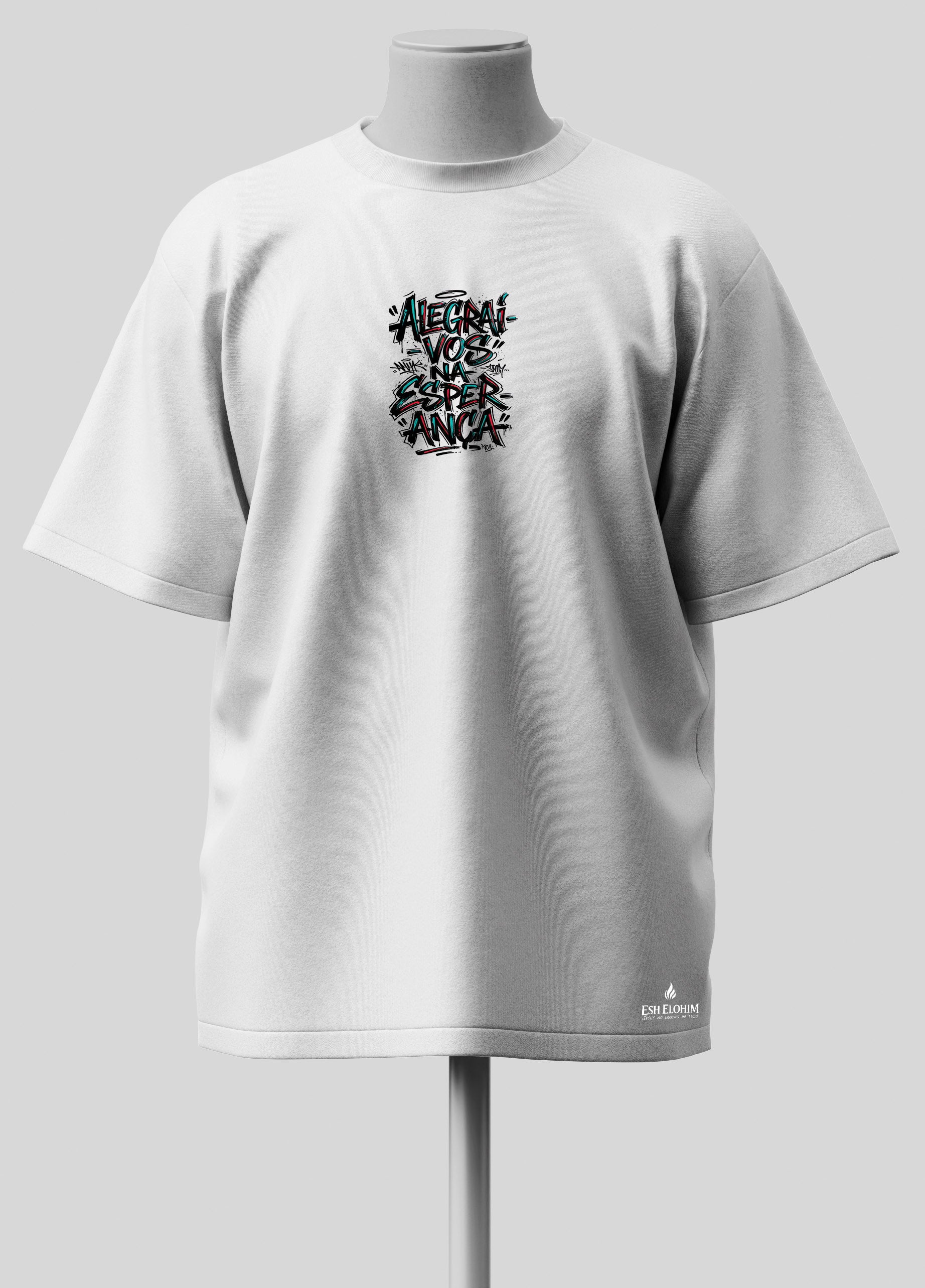 Alegrai-nos na Esperança - Oversized Branca Premium