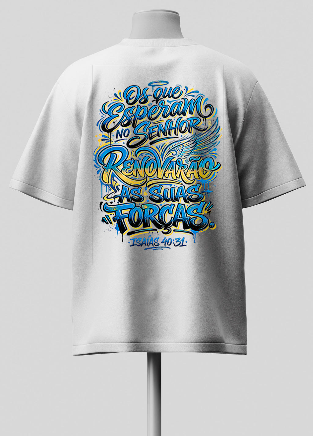 Os que esperam no Senhor - Oversized Branca Premium