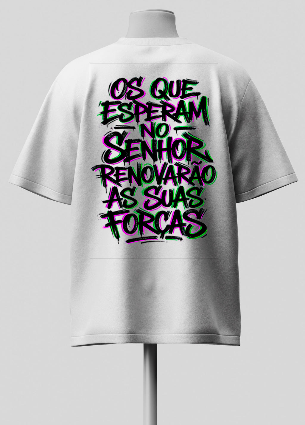 Os que Esperam no Senhor - Oversized Branca Premium