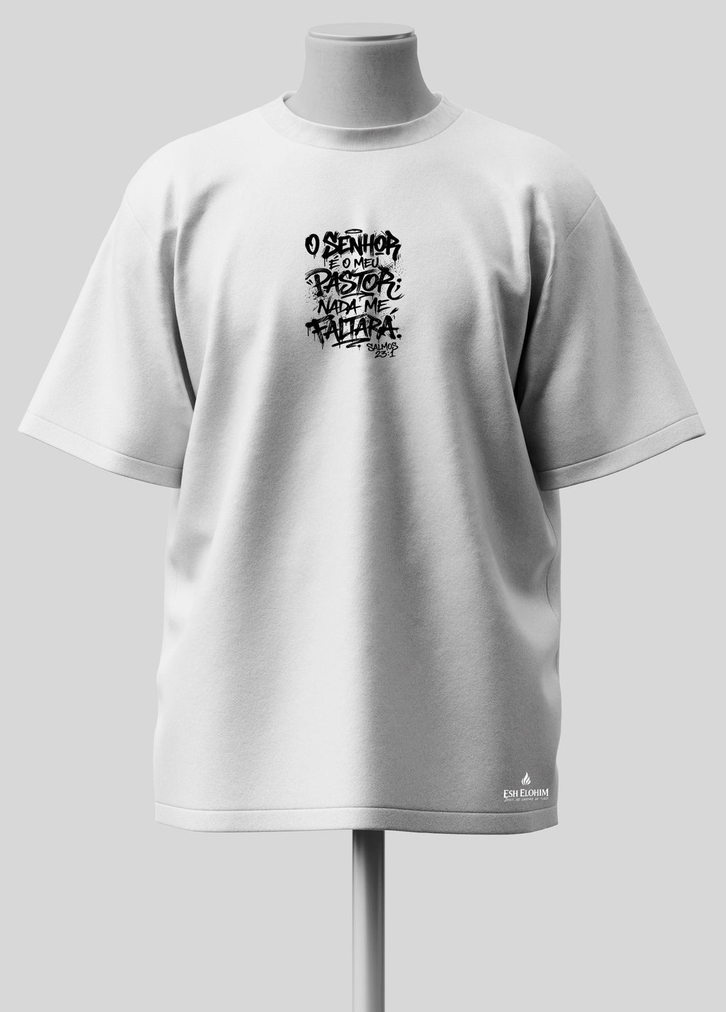 O Senhor é o Meu Pastor - Oversized Branca Premium
